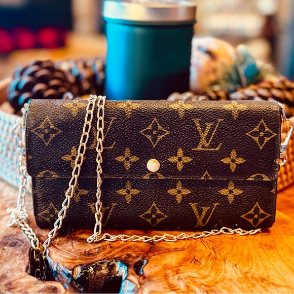 Louis Vuitton Handbags - Louis Vuitton Monogram Portefeiulle Sarah Long Bifold Wallet Brown converted